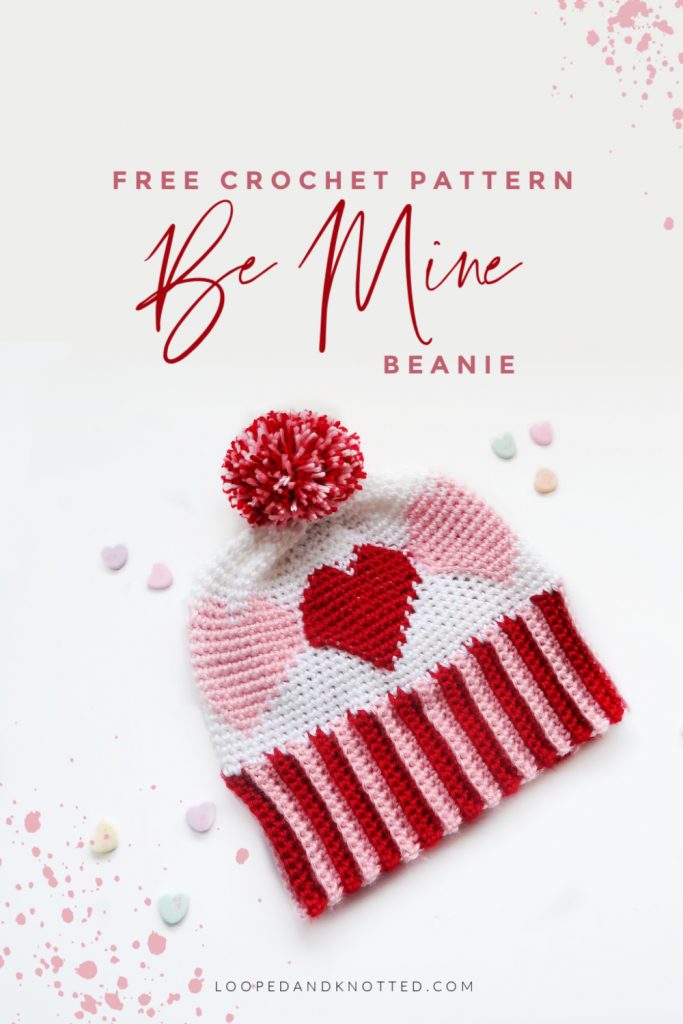 Valentine's crochet hat pattern