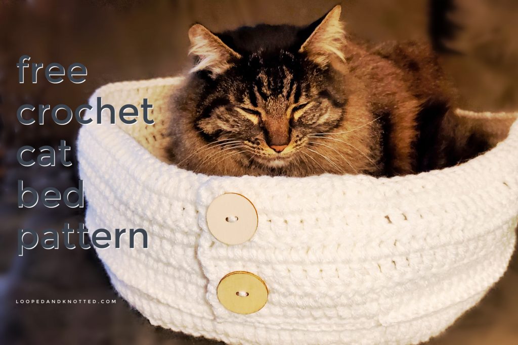 Free crochet cat bed pattern