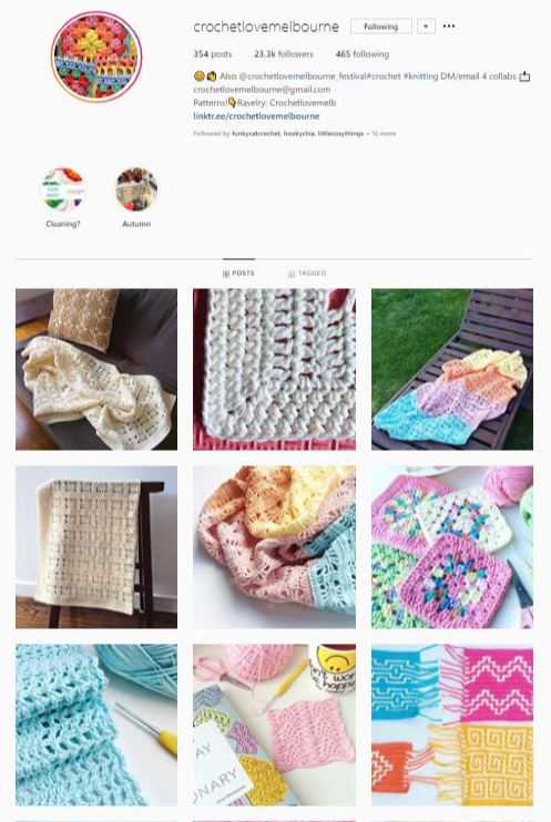 instagram crochet account