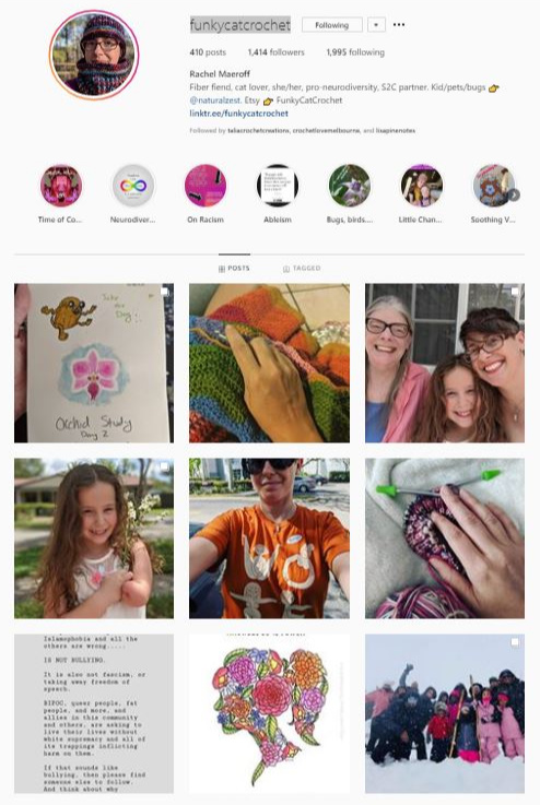 instagram crochet account