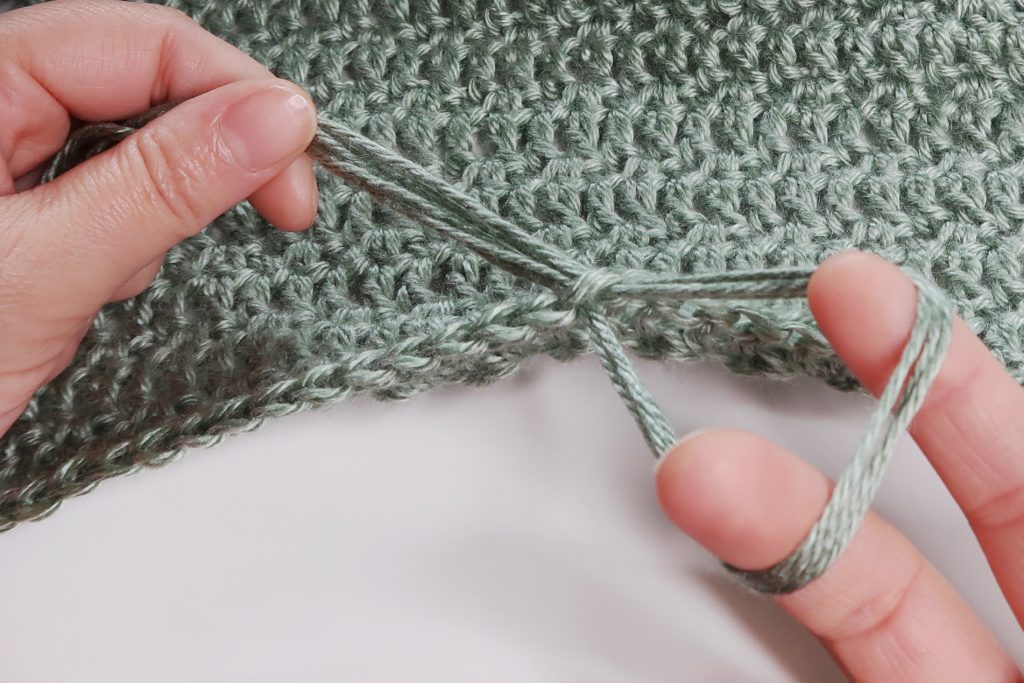 adding fringe to crochet
