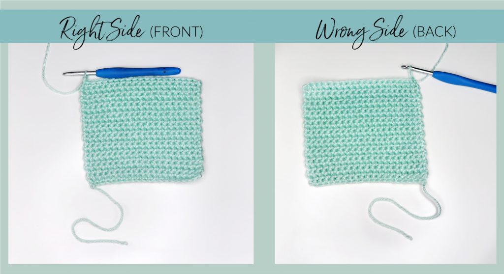 right and wrong side of crochet