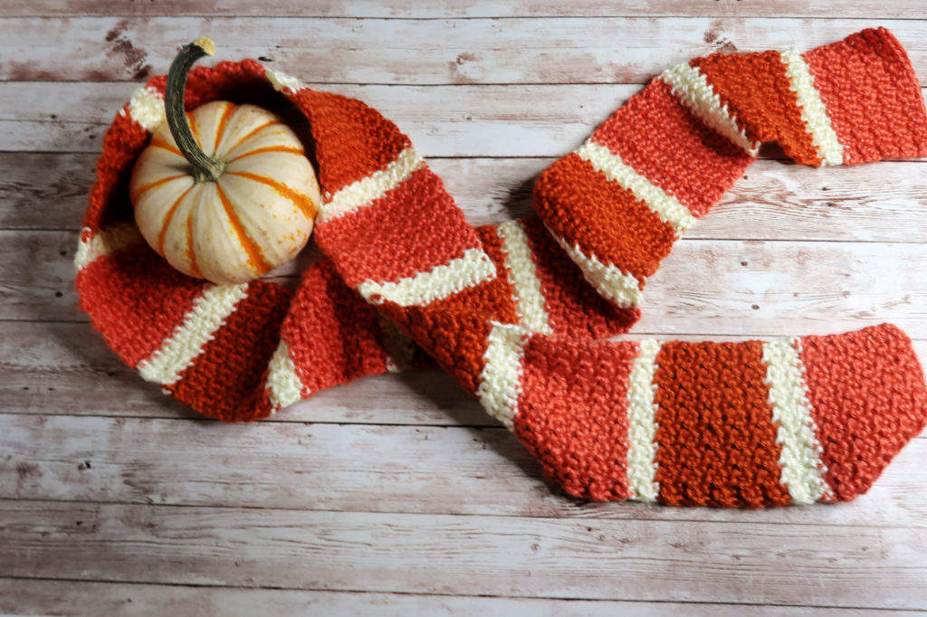 Pumpkin Spice Crochet Scarf