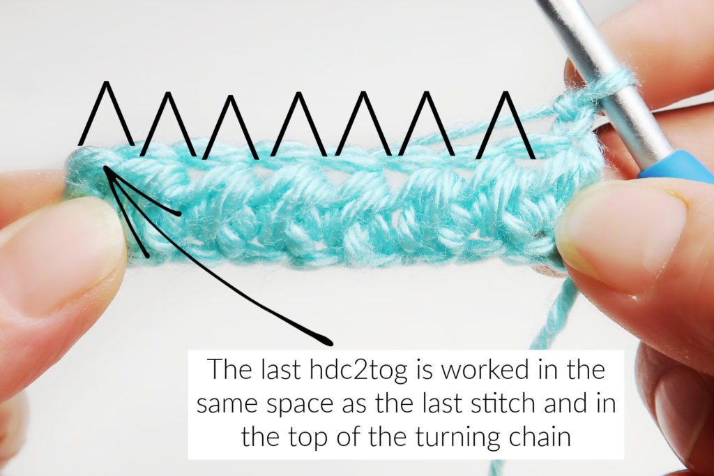 How to crochet paired half double